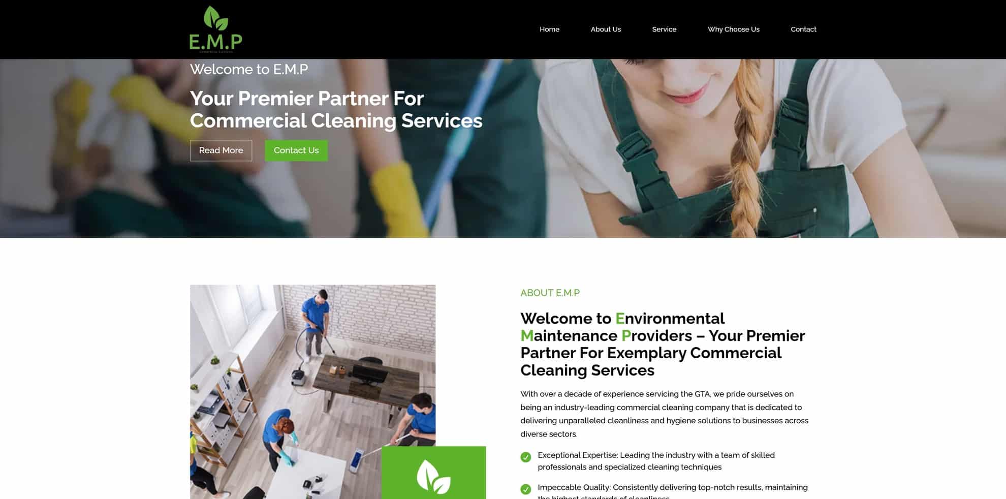 Building a Strong Digital Presence with Tailored Website Development Services: The E.M.P Commercial Cleaning Case Study