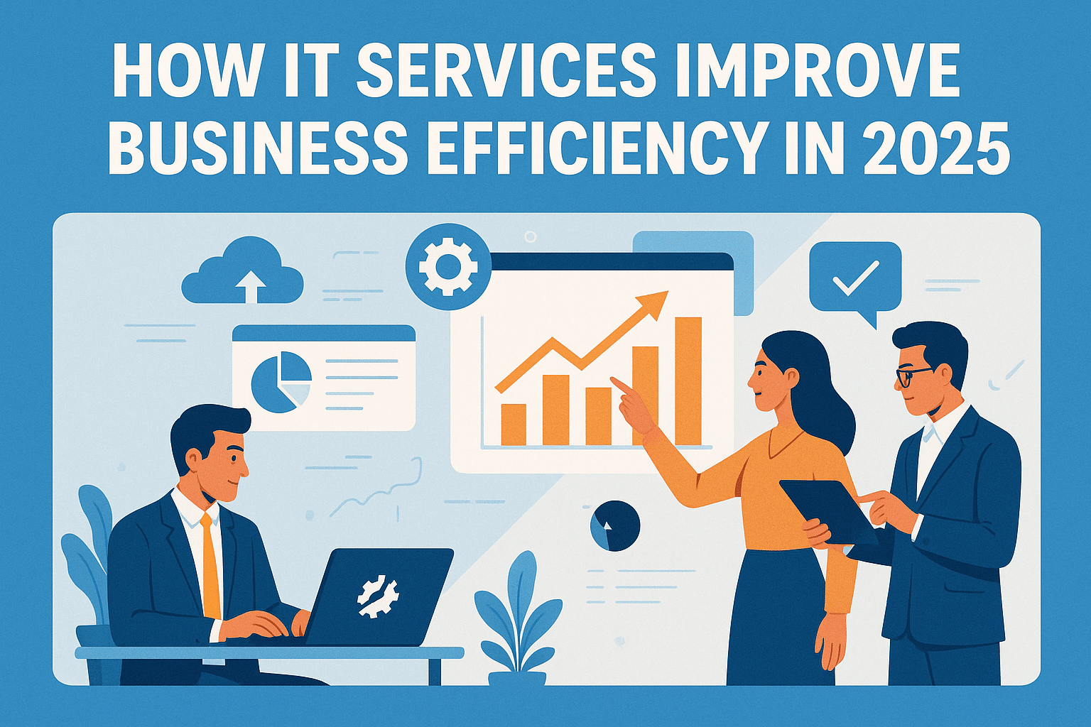 How IT Services Improve Business Efficiency in 2025 infographic